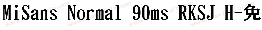 MiSans Normal 90ms RKSJ H字体转换